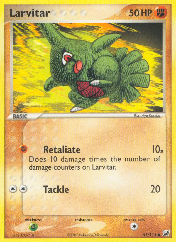 Larvitar (61/115) [EX: Unseen Forces] | Cracking-Singles