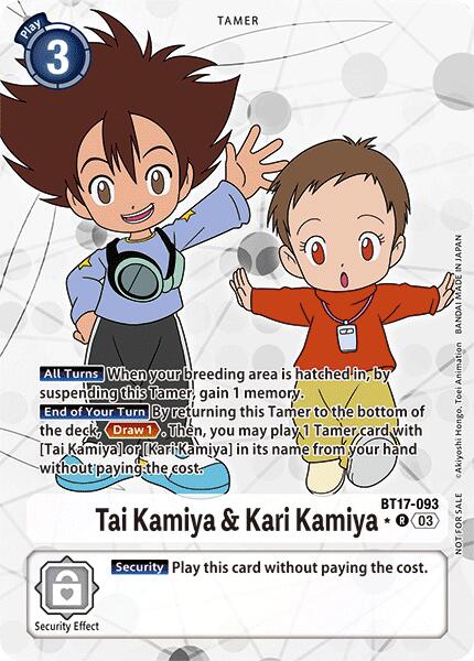 Tai Kamiya & Kari Kamiya [BT17-093] (Alternate Art) [Secret Crisis] | Cracking-Singles