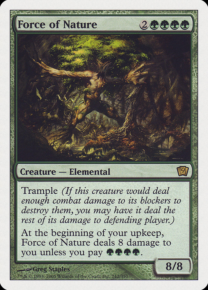 Force of Nature (9th Edition) [Oversize Cards] | Cracking-Singles