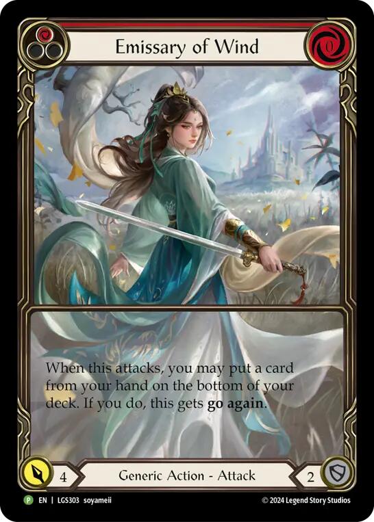 Emissary of Wind [LGS303] (Promo)  Rainbow Foil | Cracking-Singles