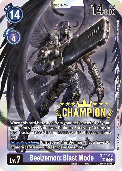 Beelzemon: Blast Mode [ST14-10] (Digimon 3-On-3 Champion) [Starter Deck: Beelzemon Advanced Deck Set] | Cracking-Singles