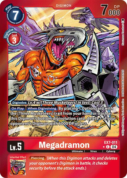 Megadramon [EX7-011] (Foil) [Digimon LIBERATOR] | Cracking-Singles