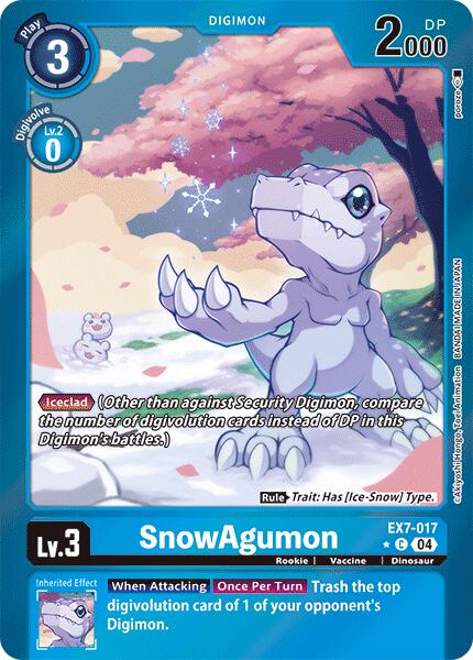 SnowAgumon [EX7-017] (Foil) [Digimon LIBERATOR] | Cracking-Singles