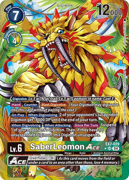 SaberLeomon ACE [EX7-029] (Alternate Art) [Digimon LIBERATOR] | Cracking-Singles