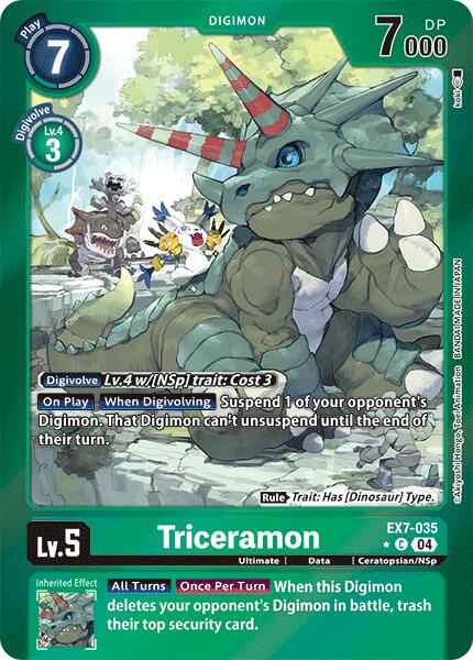 Triceramon [EX7-035] (Foil) [Digimon LIBERATOR] | Cracking-Singles