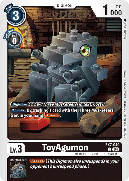 ToyAgumon [EX7-040] - EX7-040 [Digimon LIBERATOR] | Cracking-Singles