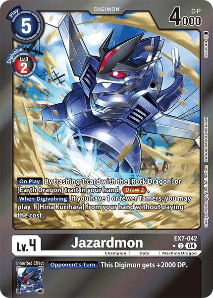 Jazardmon [EX7-042] (Foil) [Digimon LIBERATOR] | Cracking-Singles