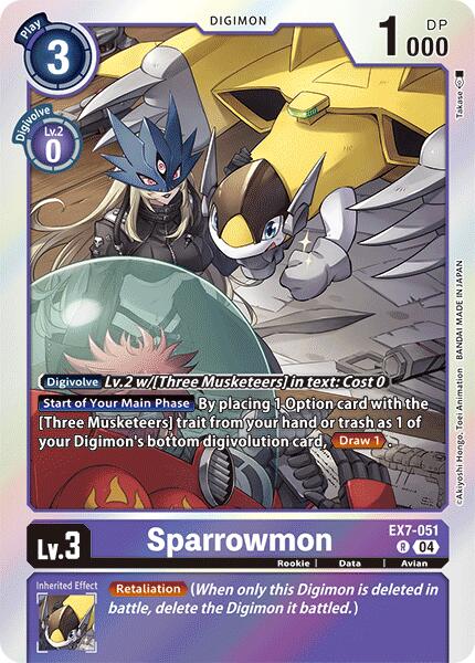 Sparrowmon [EX7-051] [Digimon LIBERATOR] | Cracking-Singles