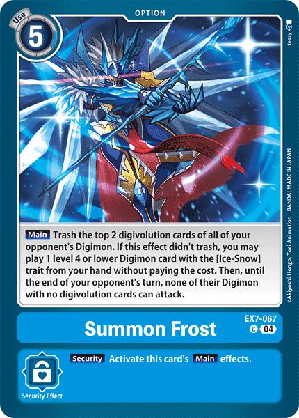 Summon Frost [EX7-067] [Digimon LIBERATOR] | Cracking-Singles