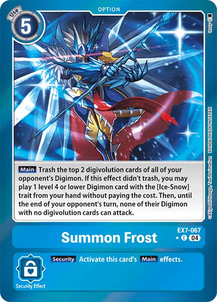 Summon Frost [EX7-067] (Foil) [Digimon LIBERATOR] | Cracking-Singles