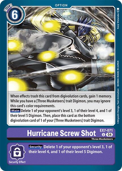 Hurricane Screw Shot [EX7-071] [Digimon LIBERATOR] | Cracking-Singles