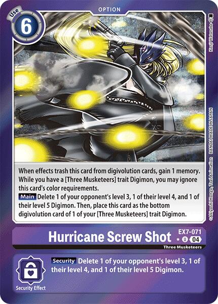 Hurricane Screw Shot [EX7-071] (Foil) [Digimon LIBERATOR] | Cracking-Singles