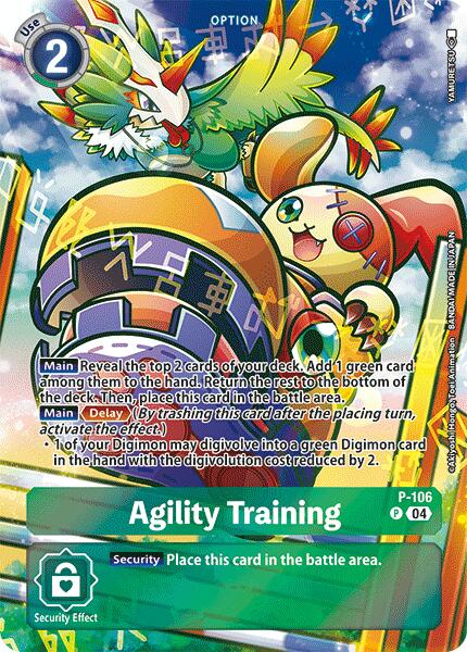 Agility Training [P-106] (Starter Deck 19 Exclusive) [Digimon Promotion Cards] | Cracking-Singles