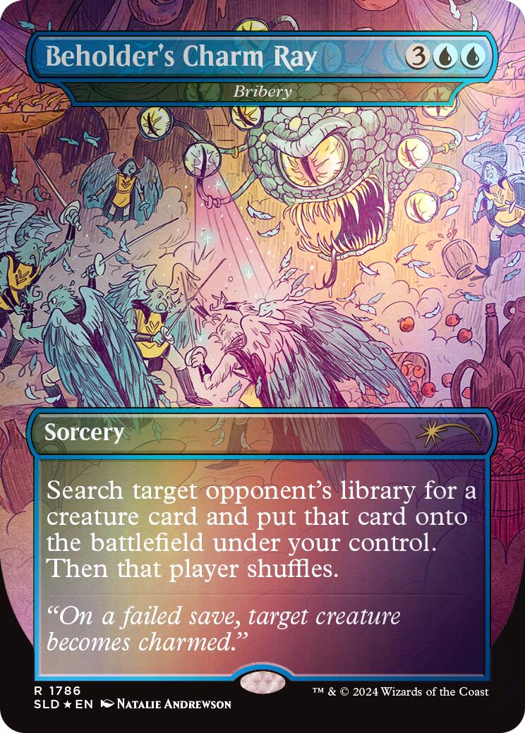 Beholder's Charm Ray - Bribery (Rainbow Foil) [Secret Lair Drop Series] | Cracking-Singles