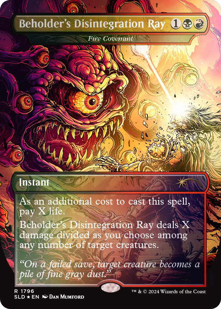 Beholder's Disintegration Ray - Fire Covenant (Rainbow Foil) [Secret Lair Drop Series] | Cracking-Singles