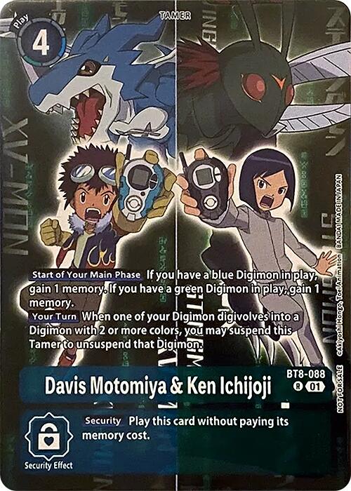 Davis Motomiya & Ken Ichijoji [BT8-088] (Super Complete Selection Daisuke ver.) [New Awakening Promos] | Cracking-Singles