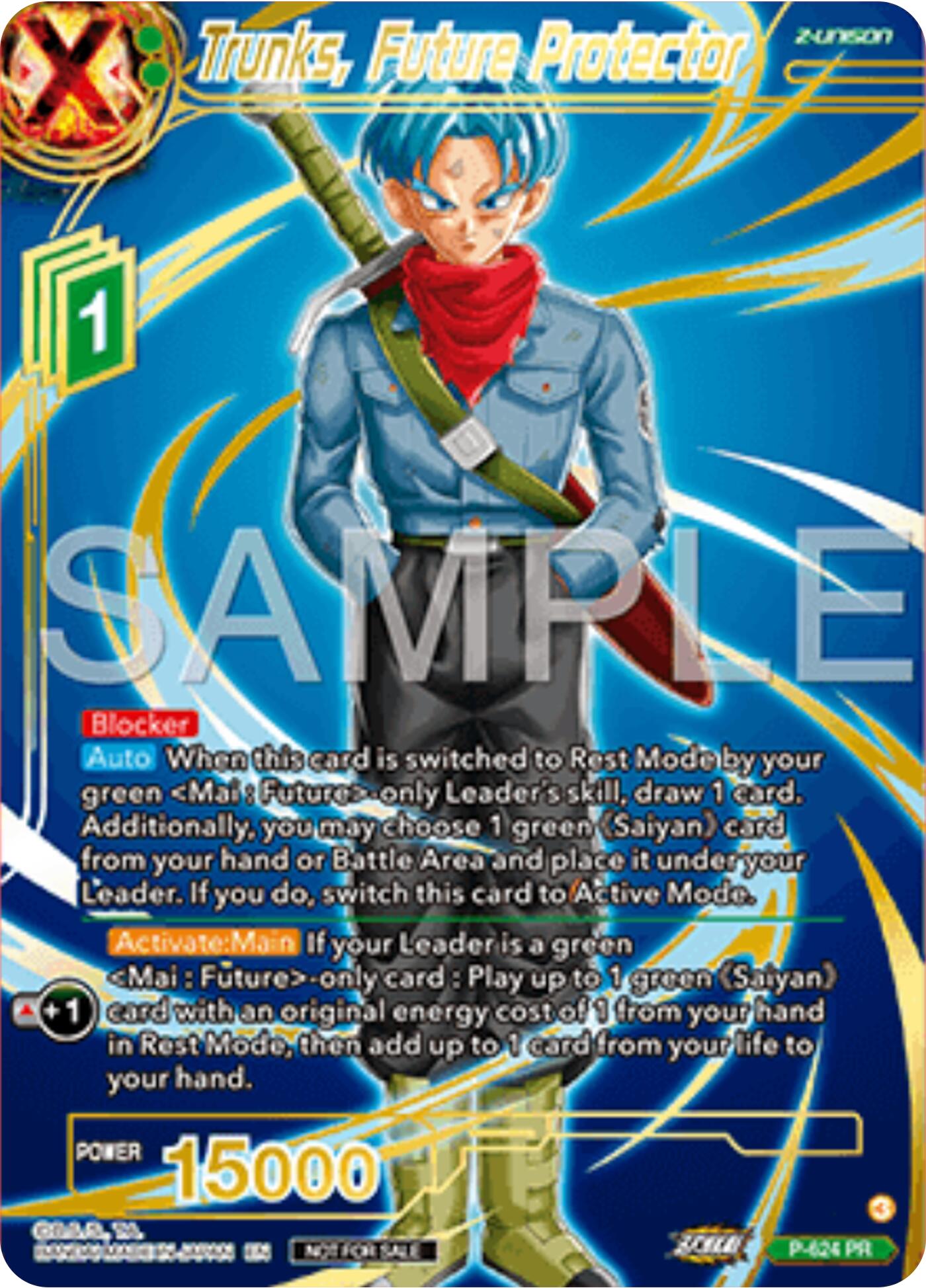 Trunks, Future Protector (Gold Stamped) (P-424) [Promotion Cards] | Cracking-Singles