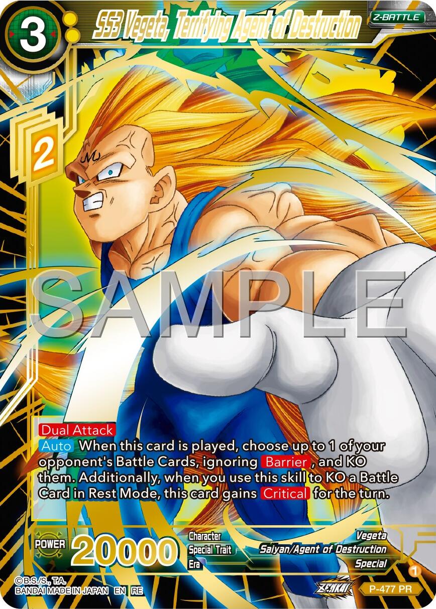 SS3 Vegeta, Terrifying Agent of Destruction (Reprint) (P-477) [Premium 7th Anniversary Box 2024] | Cracking-Singles