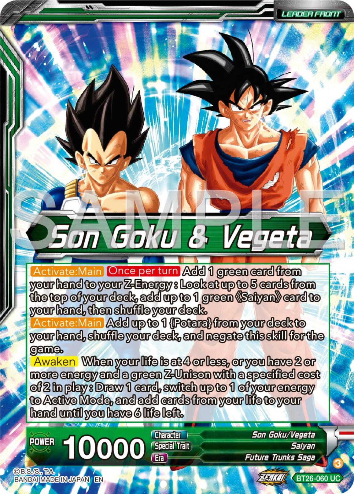 Son Goku & Vegeta // Vegito, Prodigious Fusion (BT26-060) [Ultimate Advent] | Cracking-Singles