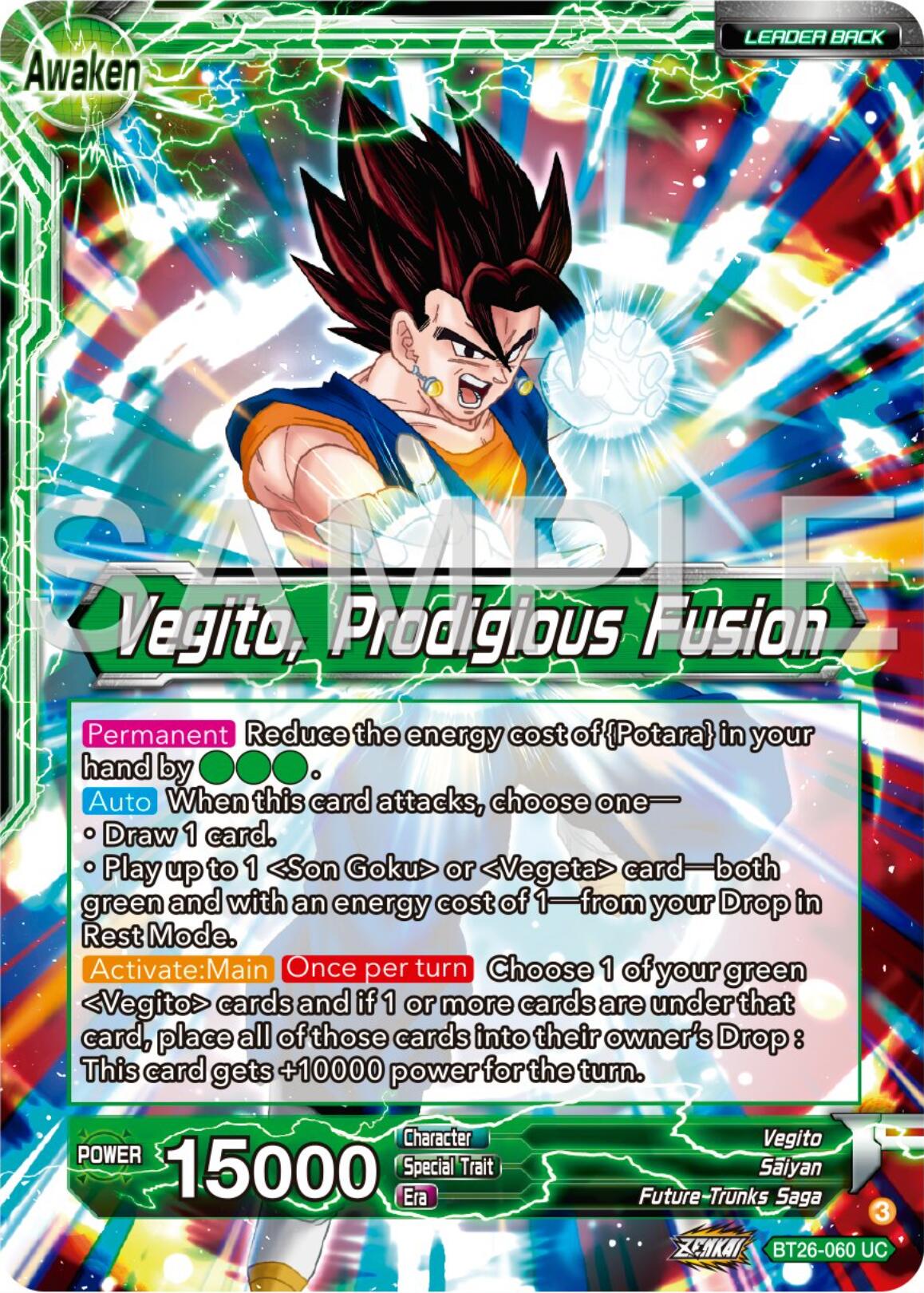 Son Goku & Vegeta // Vegito, Prodigious Fusion (BT26-060) [Ultimate Advent] | Cracking-Singles