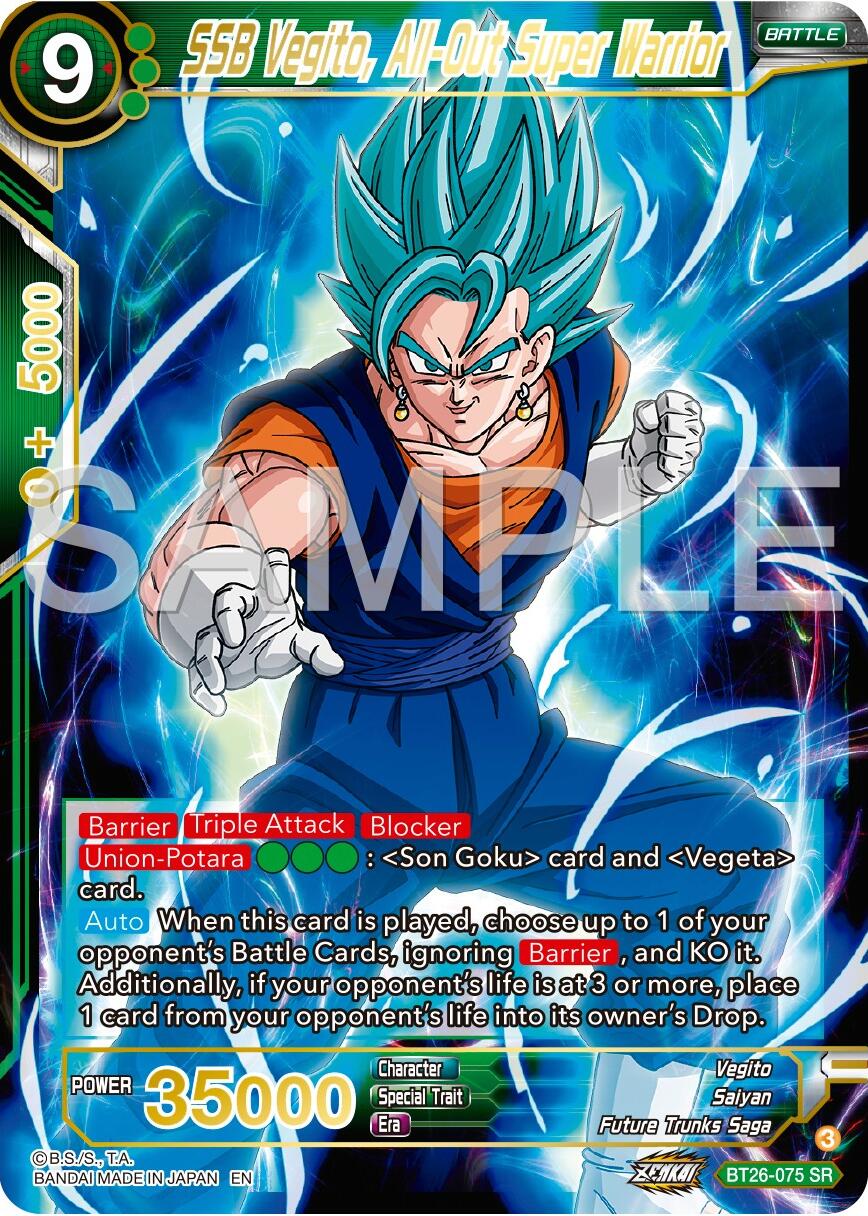 SSB Vegito, All-Out Super Warrior (BT26-075) [Ultimate Advent] | Cracking-Singles