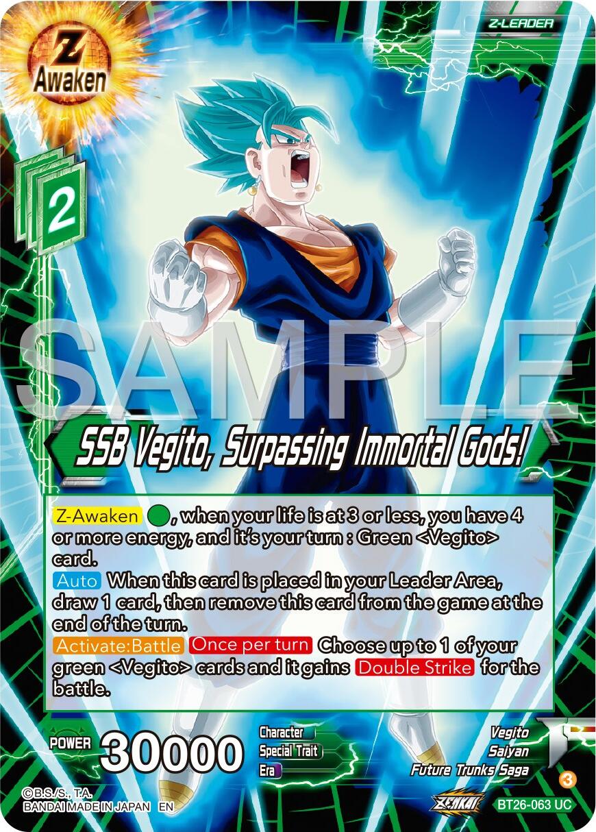 SSB Vegito, Surpassing Immortal Gods! (BT26-063) [Ultimate Advent] | Cracking-Singles