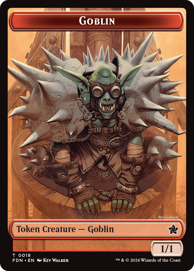 Goblin // Treasure Double-Sided Token [Foundations Tokens] | Cracking-Singles