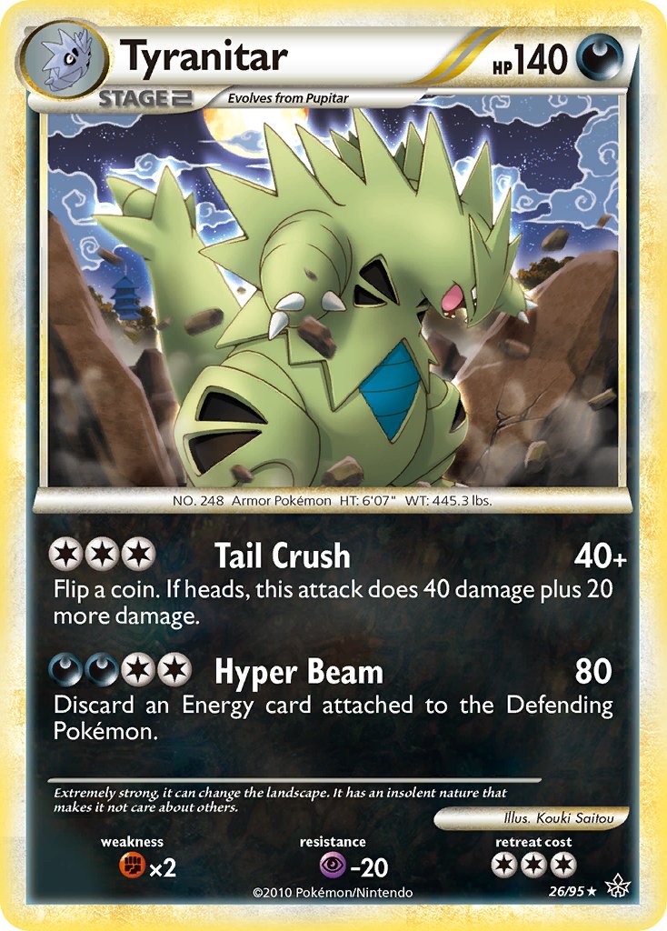 Tyranitar (26/95) (Theme Deck Exclusive) [HeartGold & SoulSilver: Unleashed] | Cracking-Singles