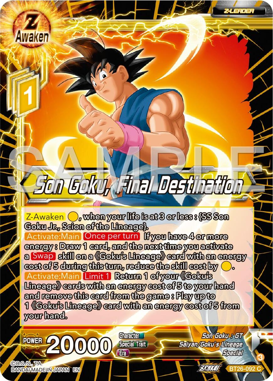 Son Goku, Final Destination (BT26-092) [Ultimate Advent] | Cracking-Singles