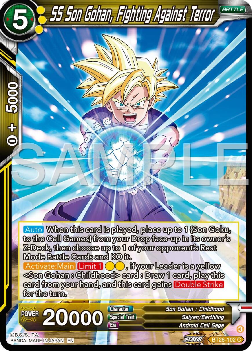 SS Son Gohan, Fighting Against Terror (BT26-102) [Ultimate Advent] | Cracking-Singles