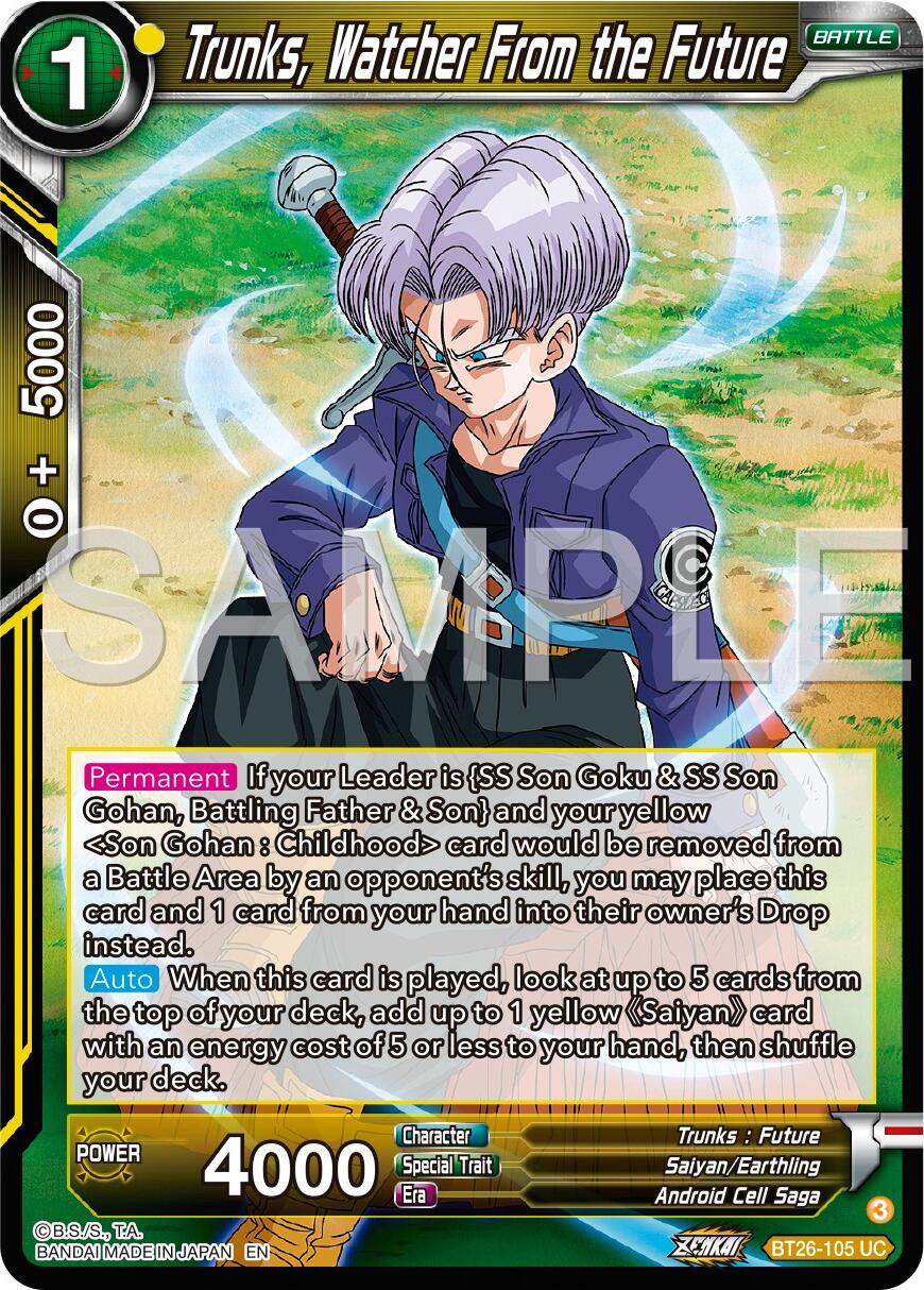 Trunks, Watcher From the Future (BT26-105) [Ultimate Advent] | Cracking-Singles