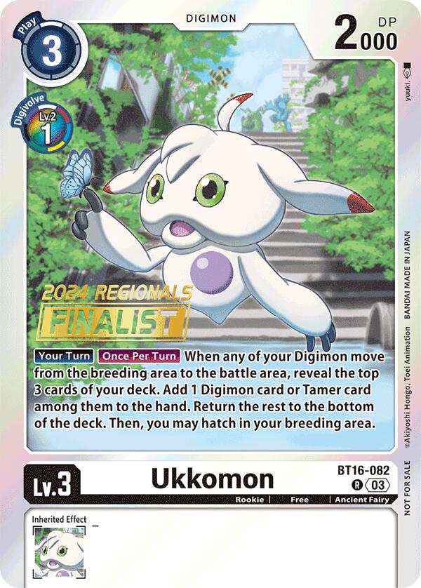 Ukkomon [BT16-082] (2024 Regionals Finalist) [Beginning Observer] | Cracking-Singles