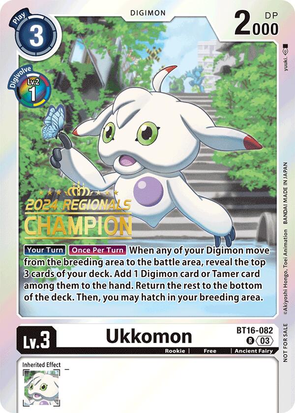 Ukkomon [BT16-082] (2024 Regionals Champion) [Beginning Observer] | Cracking-Singles