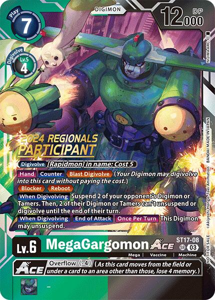 MegaGargomon ACE [ST17-08] (2024 Regionals Participant) [Starter Deck: Double Typhoon Advanced Deck Set] | Cracking-Singles