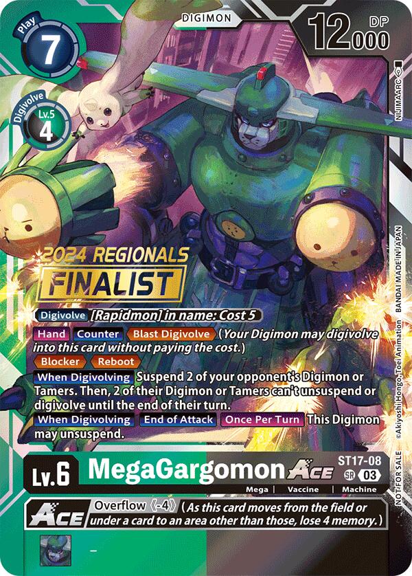 MegaGargomon ACE [ST17-08] (2024 Regionals Finalist) [Starter Deck: Double Typhoon Advanced Deck Set] | Cracking-Singles