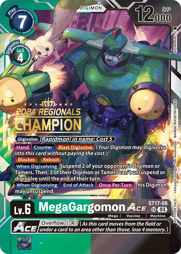 MegaGargomon ACE [ST17-08] (2024 Regionals Champion) [Starter Deck: Double Typhoon Advanced Deck Set] | Cracking-Singles