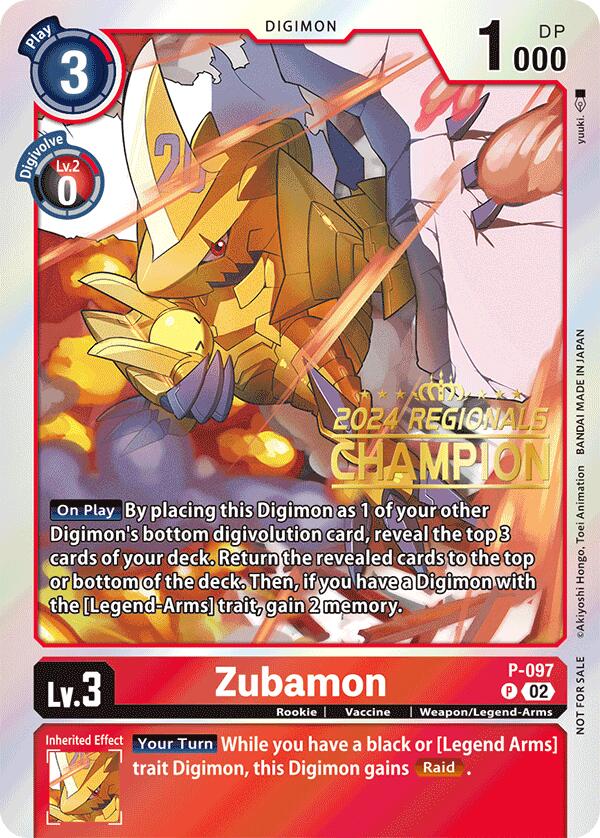 Zubamon [P-097] - P-097 (2024 Regionals Champion) [Digimon Promotion Cards] | Cracking-Singles