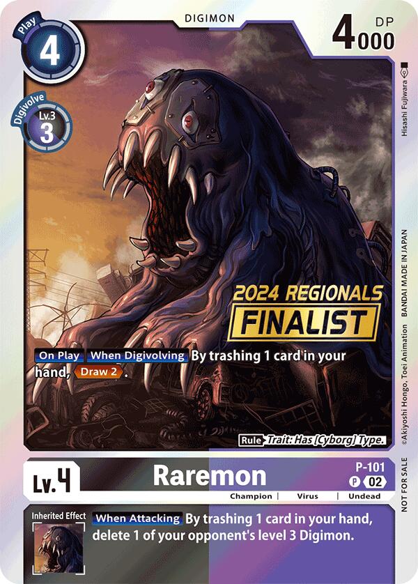 Raremon [P-101] - P-101 (2024 Regionals Finalist) [Digimon Promotion Cards] | Cracking-Singles