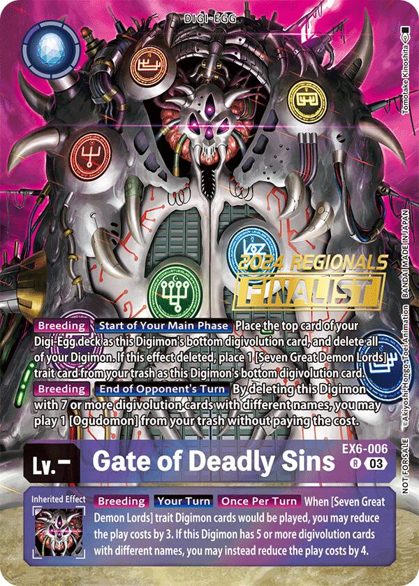 Gate of Deadly Sins [EX6-006] (2024 Regionals Finalist) [Infernal Ascension] | Cracking-Singles