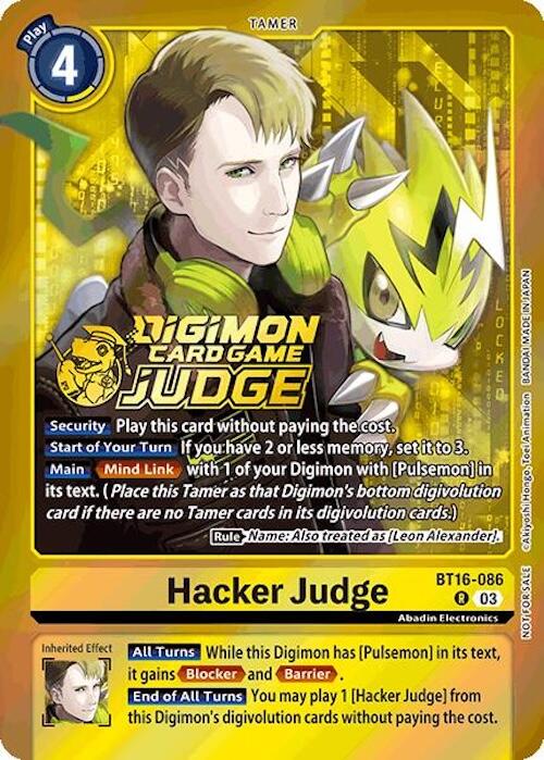 Hacker Judge [BT16-086] (Judge Pack 6) [Beginning Observer] | Cracking-Singles