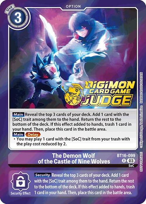 The Demon Wolf of the Castle of Nine Wolves [BT16-099] (Judge Pack 6) [Beginning Observer] | Cracking-Singles