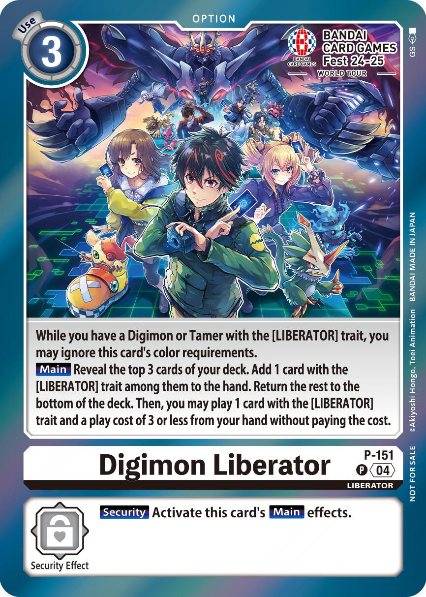 Digimon Liberator [P-151] - P-151 (BANDAI Card Games Fest 24-25 World Tour) [Promotional Cards] | Cracking-Singles