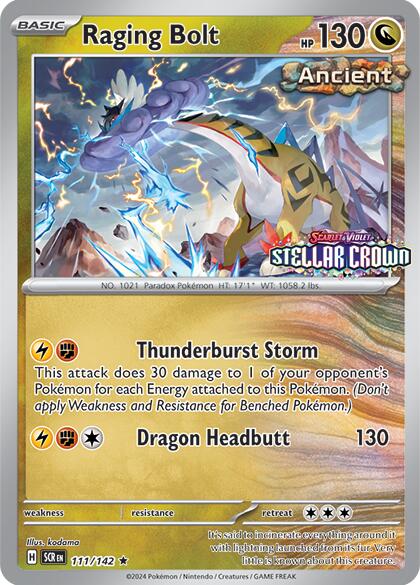 Raging Bolt (111/142) (Cosmo Holo - Best Buy Exclusive) [Miscellaneous Cards] | Cracking-Singles