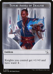 Treasure (20) // Teferi Akosa of Zhalfir Emblem Double-Sided Token [March of the Machine Tokens] | Cracking-Singles