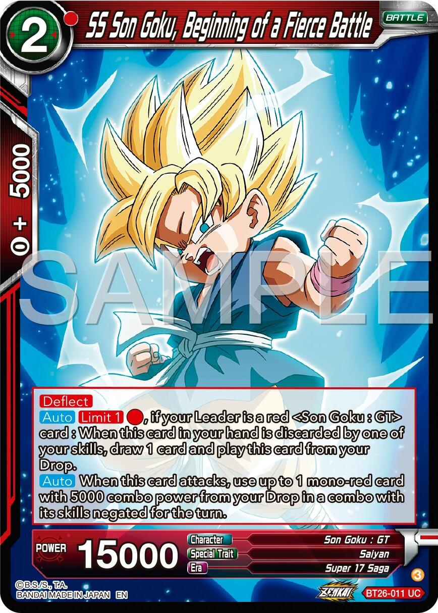 SS Son Goku, Beginning of a Fierce Battle (BT26-011) [Ultimate Advent] | Cracking-Singles