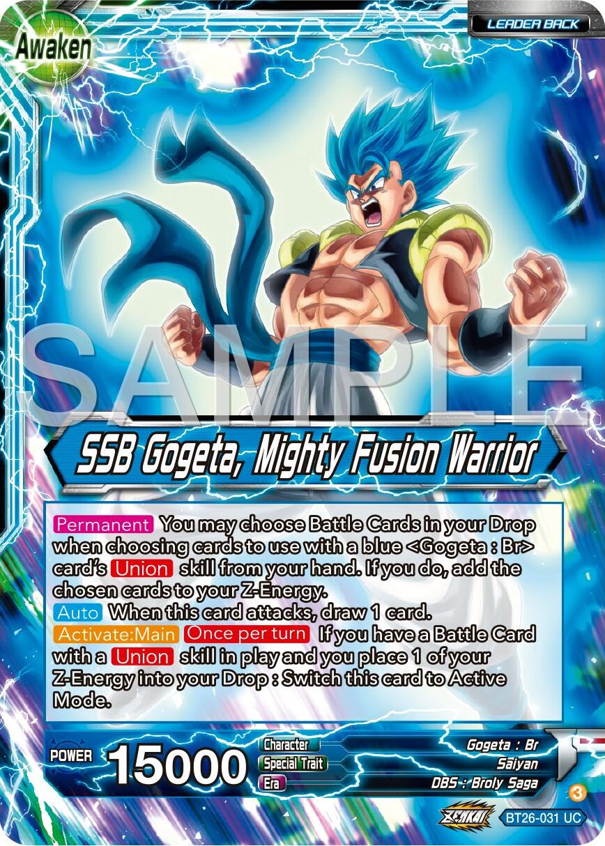 Gogeta // SSB Gogeta, Mighty Fusion Warrior (BT26-031) [Ultimate Advent] | Cracking-Singles