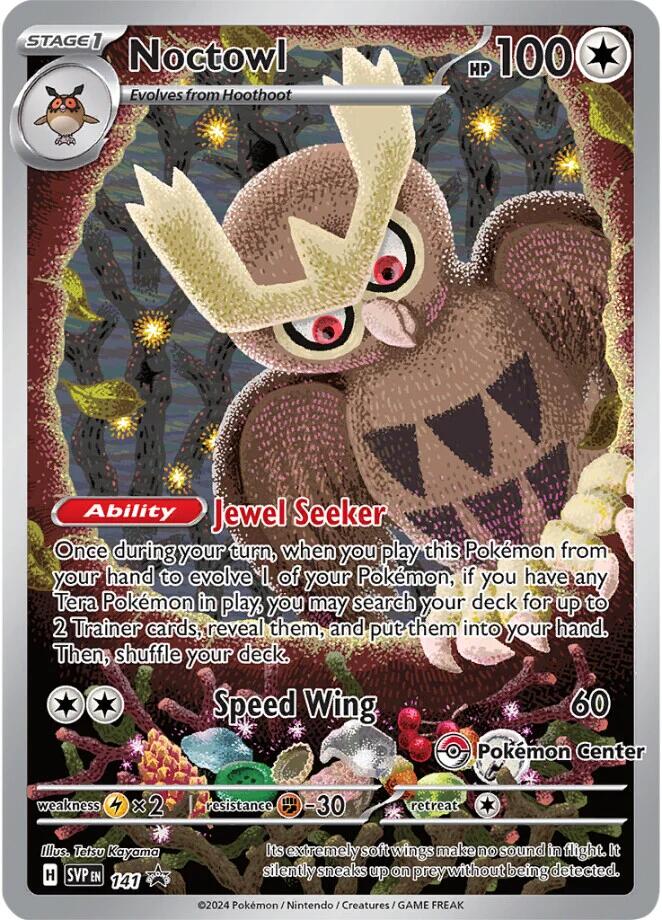 Noctowl (141) (Pokemon Center Exclusive) [Scarlet & Violet: Black Star Promos] | Cracking-Singles