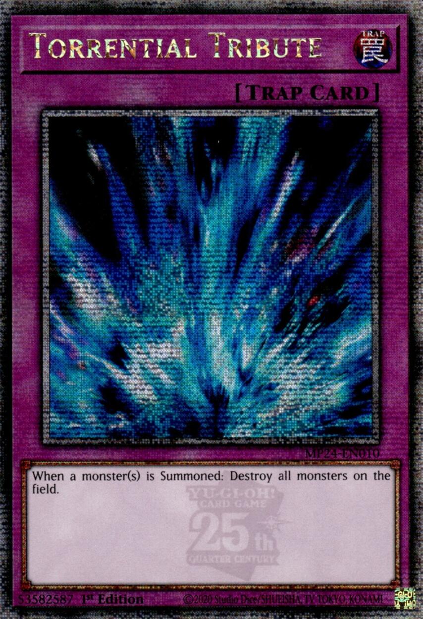 Torrential Tribute [MP24-EN010] Quarter Century Secret Rare | Cracking-Singles