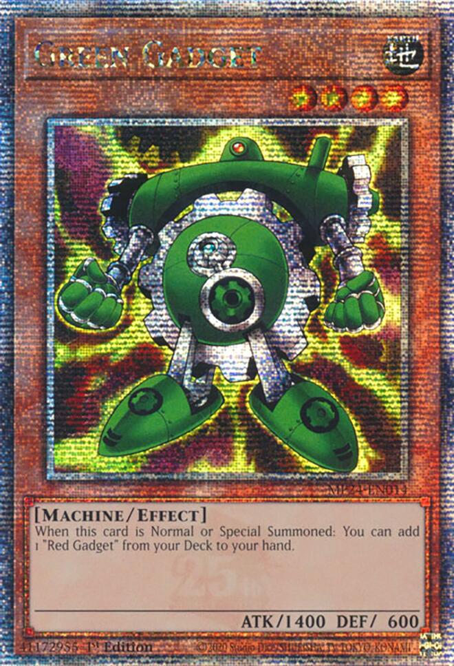 Green Gadget [MP24-EN014] Quarter Century Secret Rare | Cracking-Singles