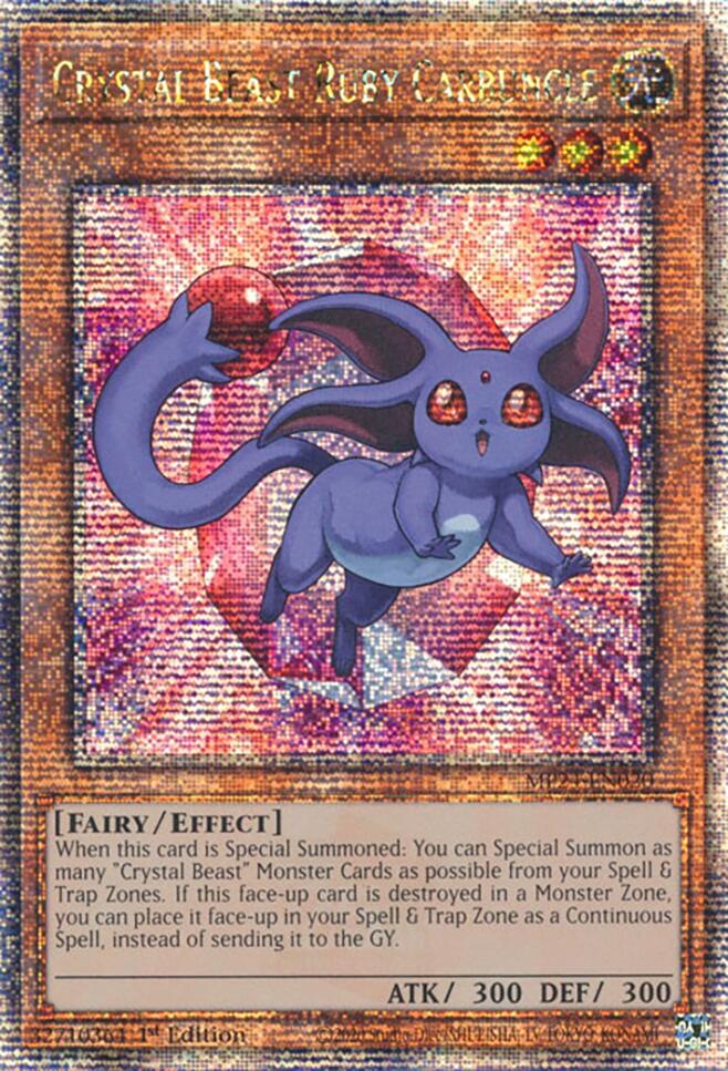 Crystal Beast Ruby Carbuncle [MP24-EN020] Quarter Century Secret Rare | Cracking-Singles